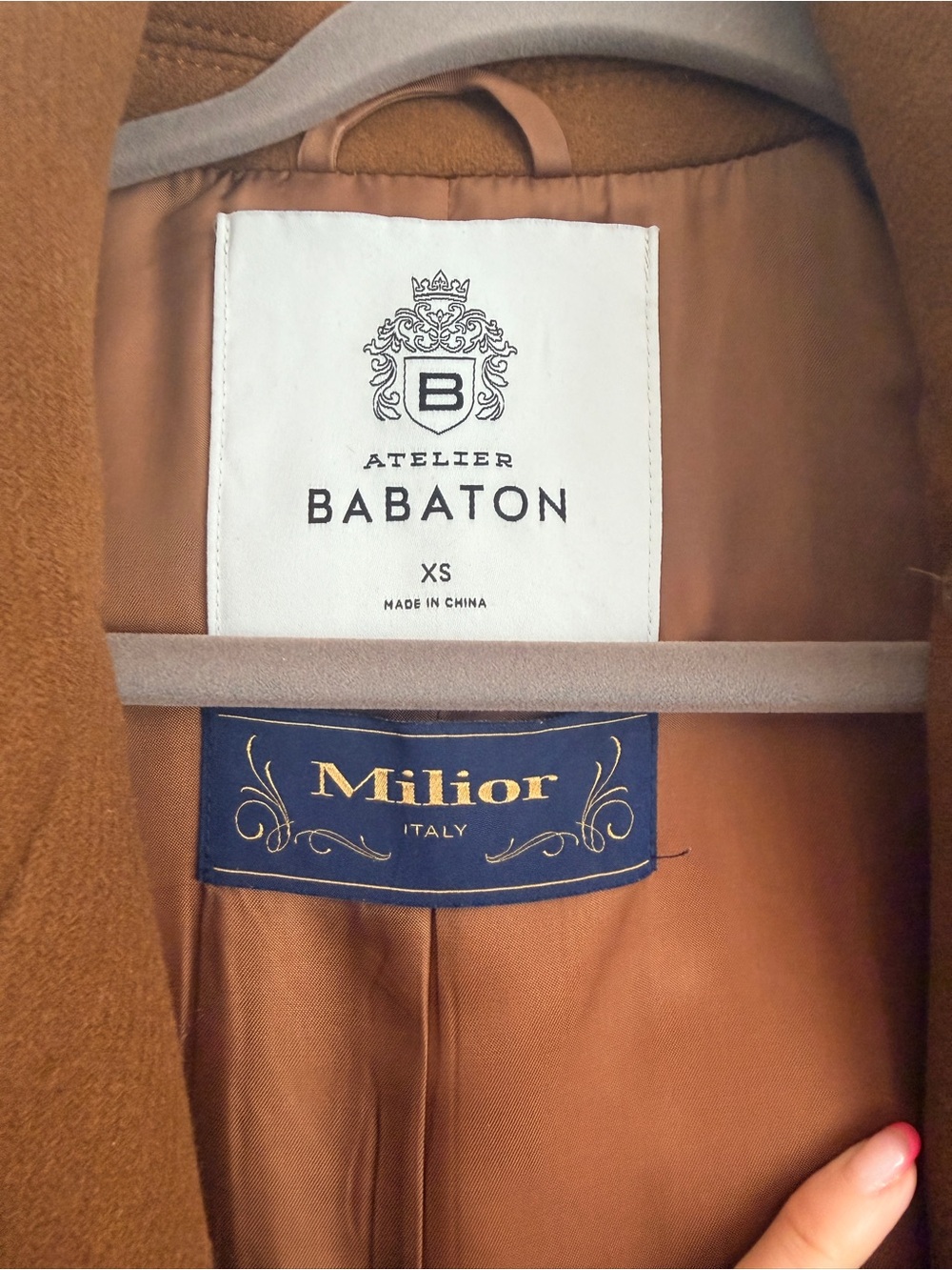 Babaton Camel Wool & Cashmere Long Coat - Picture 11 of 16